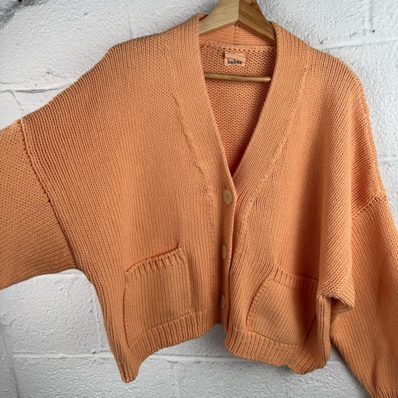 Babaa cardigan no 22 in cantaloupe cotton - Picture 5 of 10